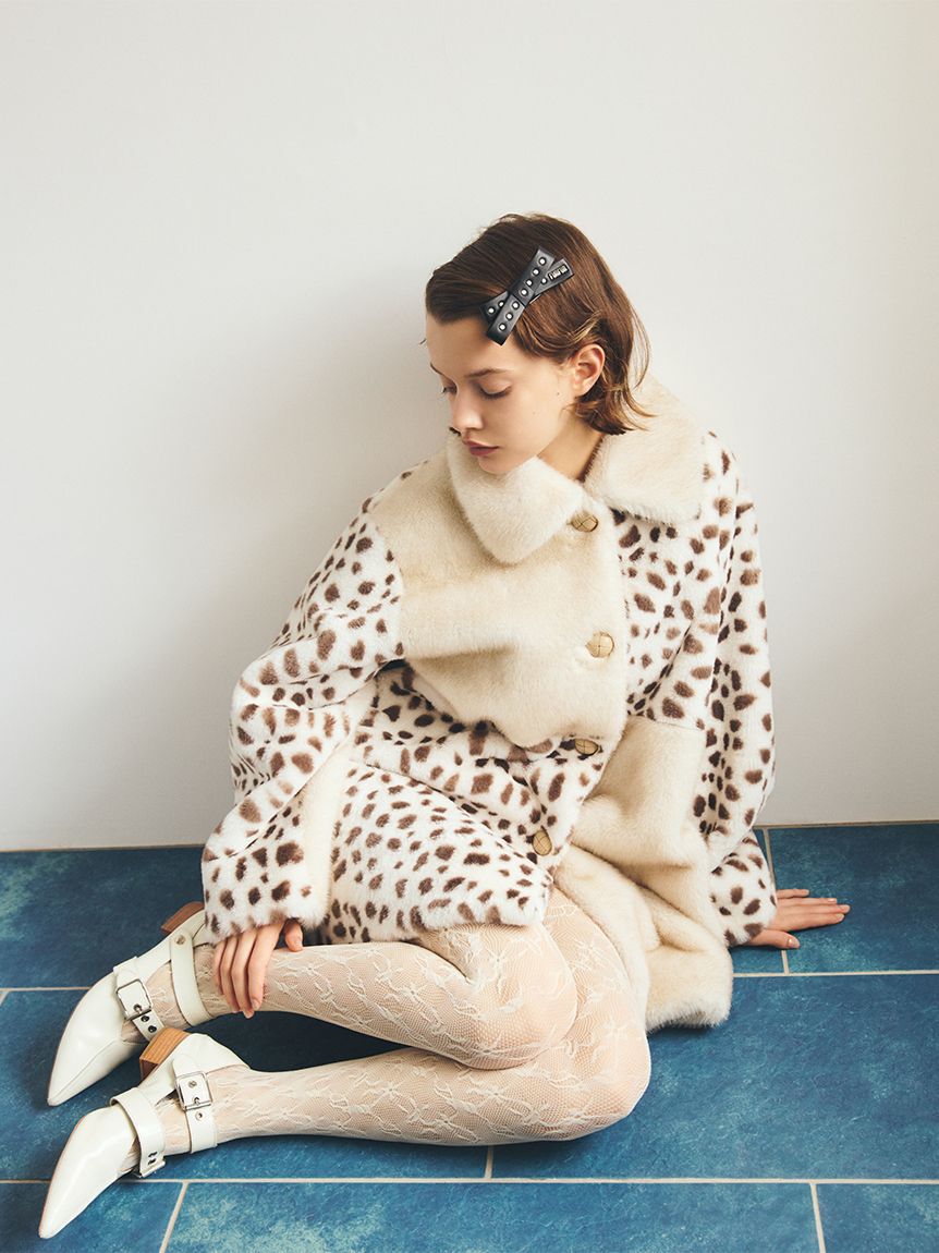 FURFUR「パッチワークエコファーミドルコート」|ステンカラーコート|