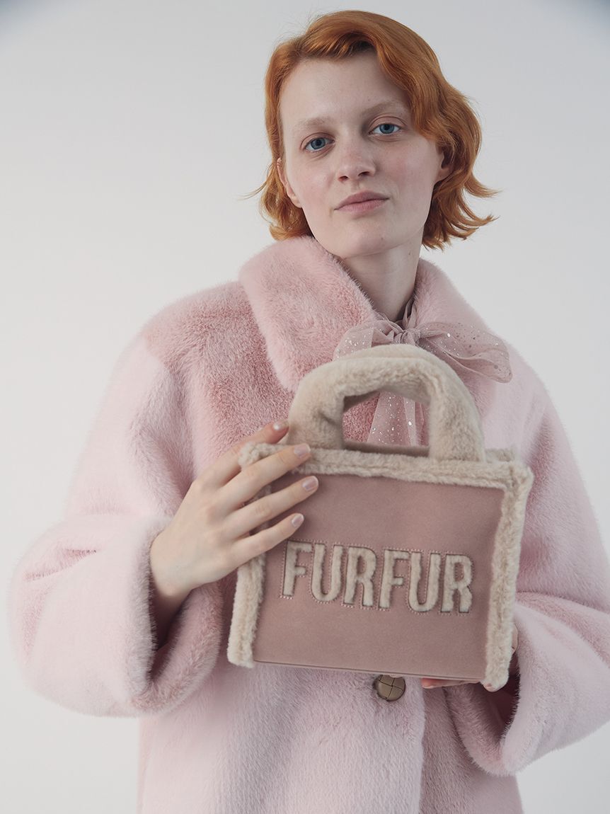 FURFUR「パッチワークエコファーミドルコート」|ステンカラーコート|