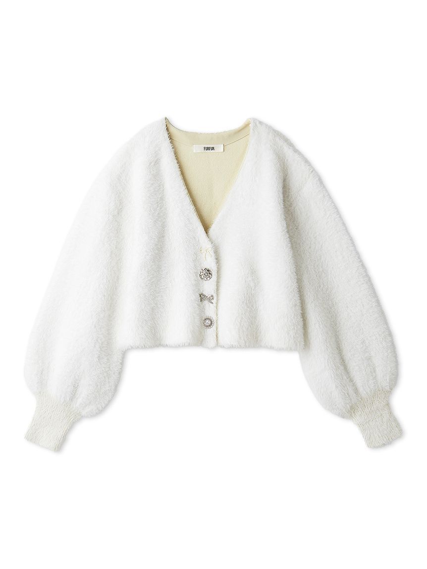 FURFUR「マルチビジューボタンフェザーカーディガン」|カーディガン|OWHT