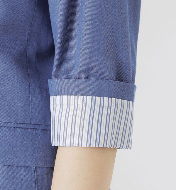  「【セットアップ対応】デニムハーフスリーブジャケット」|テーラードジャケット|