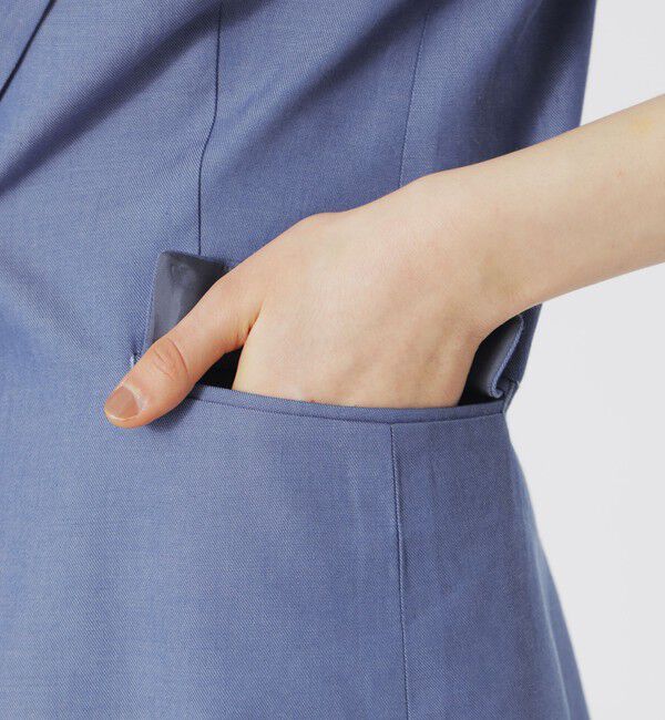  「【セットアップ対応】デニムハーフスリーブジャケット」|テーラードジャケット|