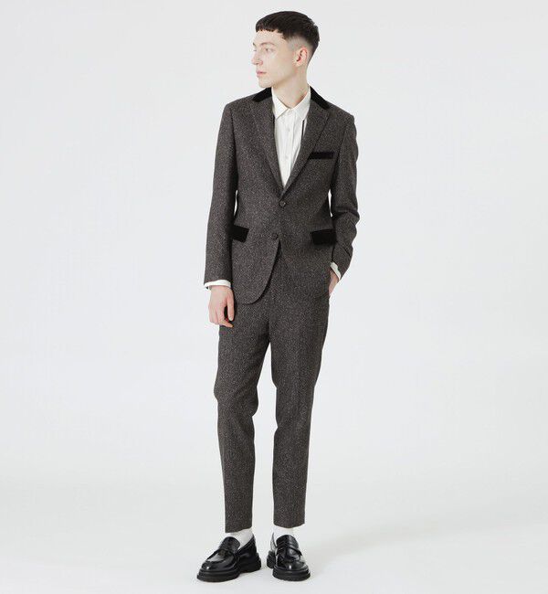  「ベルベットコンビシルクネップジャケット」|テーラードジャケット|