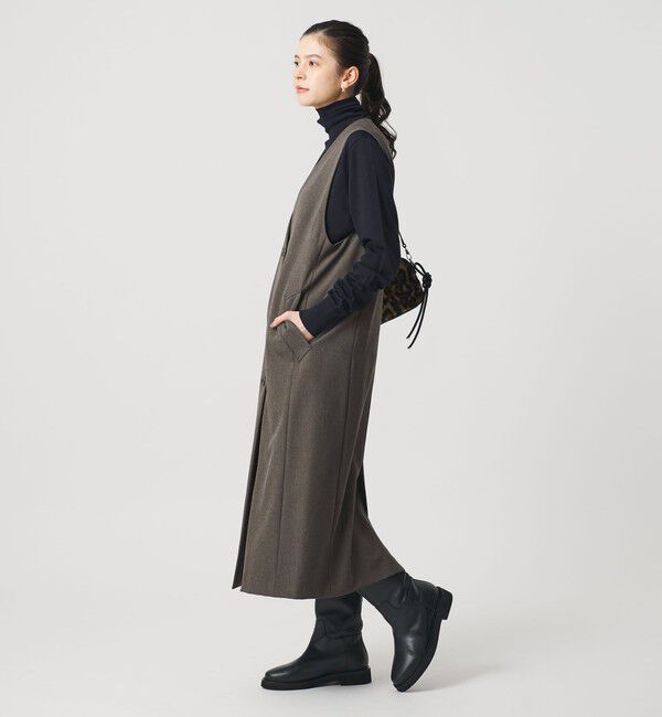 BEAUTY&YOUTH UNITED ARROWS「ポリエステルブレンド ジレ&ジャンパースカート 2WAY」|ワンピース|MD.GRAY