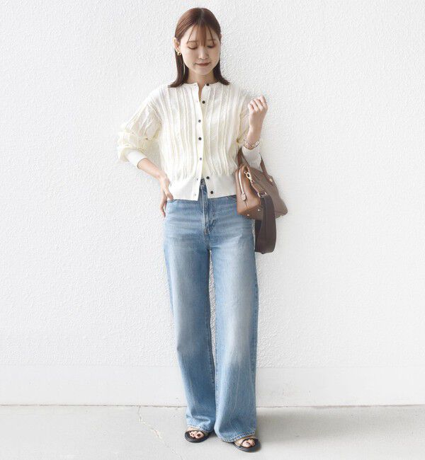 SHIPS for women「《予約》【WEB限定】〈手洗い可能〉レース 編み 2WAY カーディガン」|カーディガン|