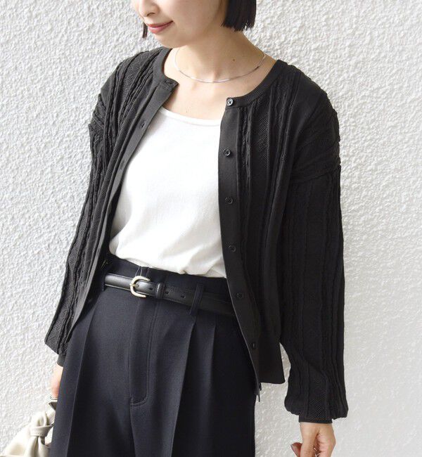 SHIPS for women「《予約》【WEB限定】〈手洗い可能〉レース 編み 2WAY カーディガン」|カーディガン|