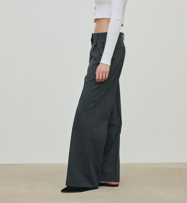 DES PRES「ソフトウールオックスフォード ワンタックパンツ」|スラックス|