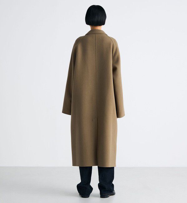 未使用 16,5万 2022年 DAKS ウールカシミヤ コート L 黒 ウールカシミヤ ダブルフェイス ロングコート｜トゥモローランド 公式通販