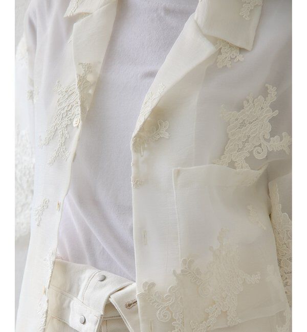  「オーガンジーレースシャツ」|シャツ・ブラウス|