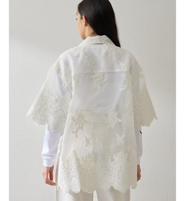  「オーガンジーレースシャツ」|シャツ・ブラウス|
