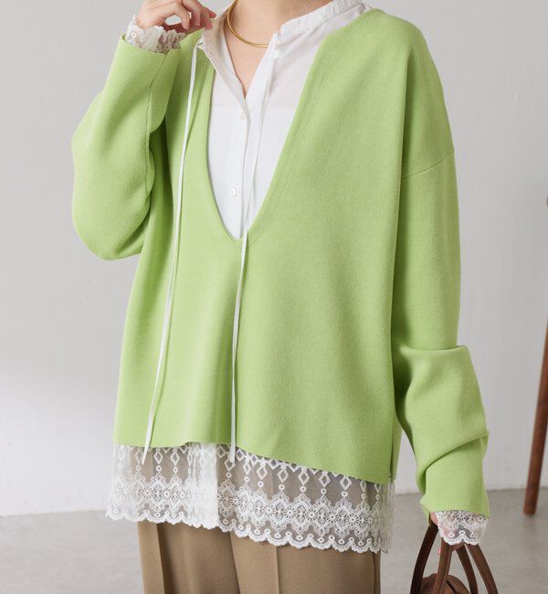  「Vネックバスクニット」|ニット・セーター|