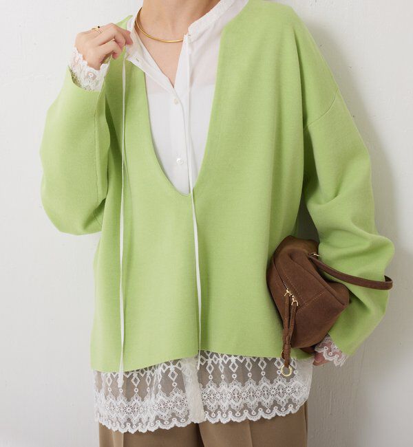  「Vネックバスクニット」|ニット・セーター|