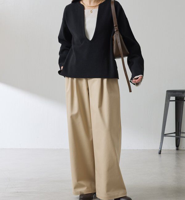  「Vネックバスクニット」|ニット・セーター|