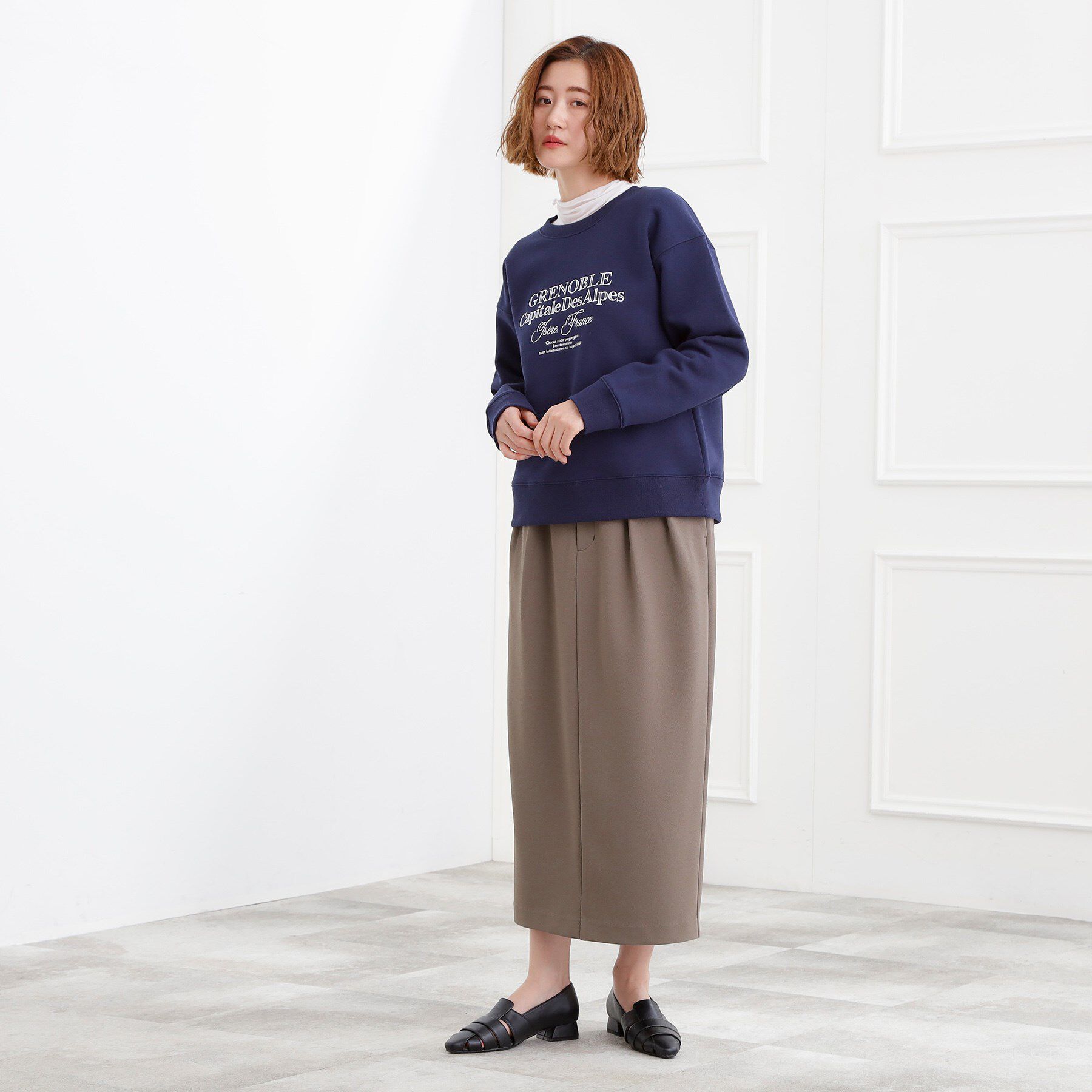 grove「プレッピーロゴ裏起毛スウェット」|パーカー|