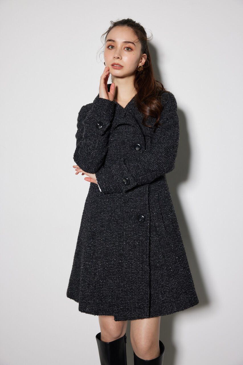 rienda「オーバーネックシンデレララインミニコート」|その他|Multi_1