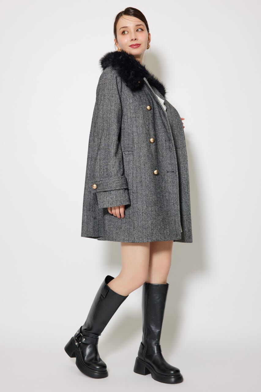 rienda「Aラインステンカラーコート」|その他|