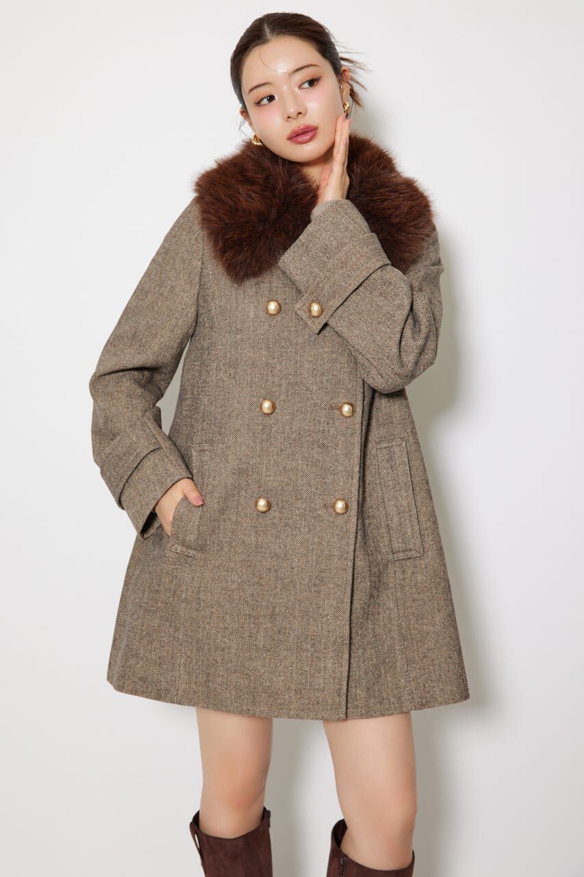 rienda「Aラインステンカラーコート」|その他|