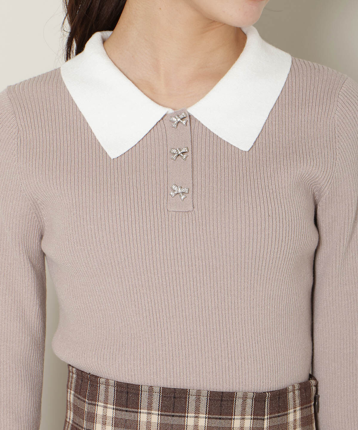 WILLSELECTION「ポロカラーリブニット」|ニット・セーター|