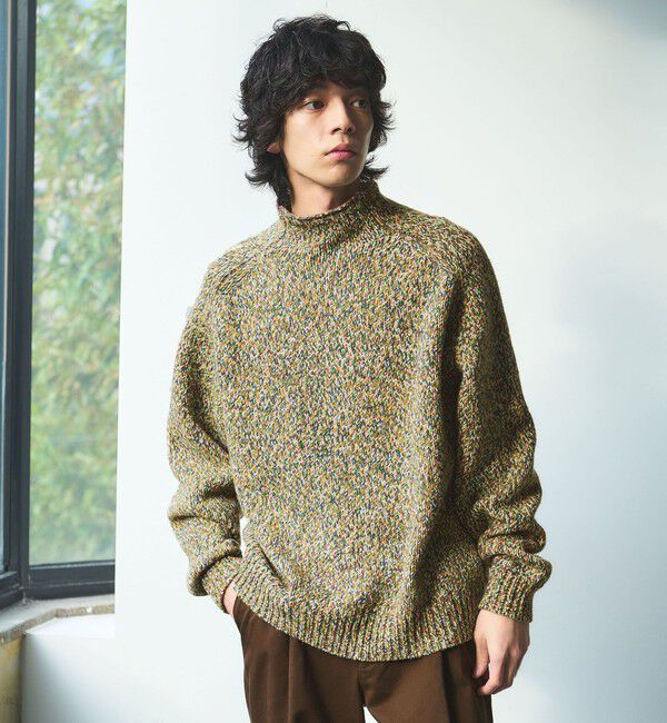 UNITED ARROWS green label relaxing「ミックス ヤーンローゲージ ロールネック ニット」|ニット・セーター|ORANGE