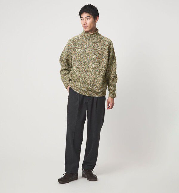UNITED ARROWS green label relaxing「ミックス ヤーンローゲージ ロールネック ニット」|ニット・セーター|