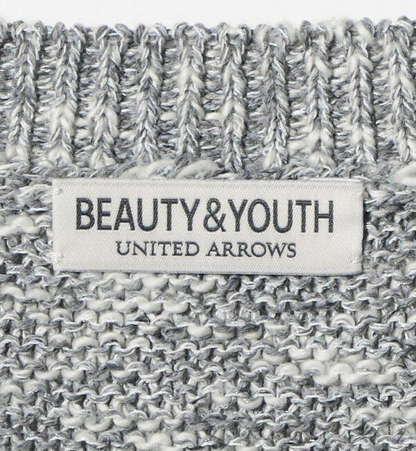 BEAUTY&YOUTH UNITED ARROWS「ガーター ステッチ スラブ クルーネック ニット ウォッシャブル」|ニット・セーター|