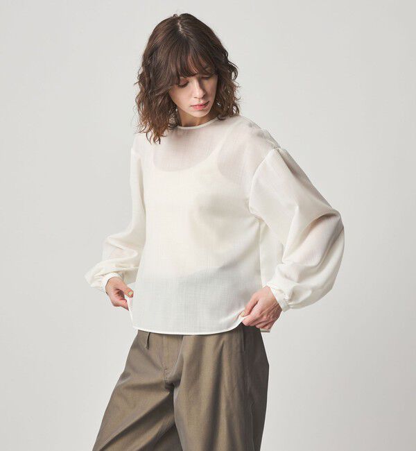 STEVEN ALAN「＜Steven Alan＞パフスリーブ ブラウス」|チュニック|OFF WHITE