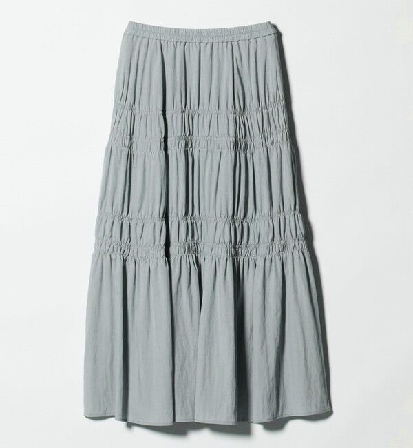 BEAUTY&YOUTH UNITED ARROWS「レーヨンブレンド シャーリング ロングスカート」|スカート|LT.GRAY