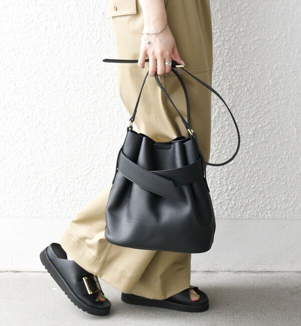 SHIPS any「SHIPS any: ベルト デザイン 巾着 ショルダー バッグ」|ショルダー・メッセンジャー|