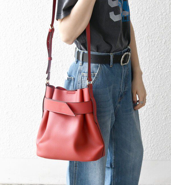 SHIPS any「SHIPS any: ベルト デザイン 巾着 ショルダー バッグ」|ショルダー・メッセンジャー|