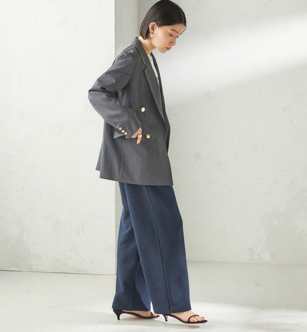 SHIPS for women「〈洗濯機可能〉AZUMA 裏毛 刺繍 パンツ」|その他|