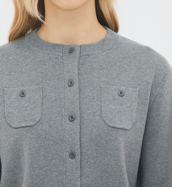 CABaN コットンカシミヤ クルーネックカーディガン グレー コットンカシミヤ クルーネックカーディガン | CABaN/キャバン | 三越