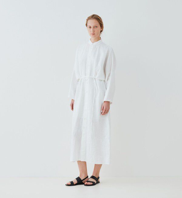 GALERIE VIE「リネンポプリン ウエストタックシャツワンピース」|ワンピース|