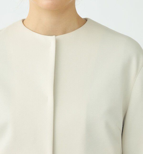 Ballsey「コットンアムンゼン バックペプラムジャケット」|ノーカラージャケット|