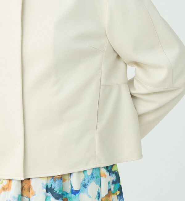 Ballsey「コットンアムンゼン バックペプラムジャケット」|ノーカラージャケット|