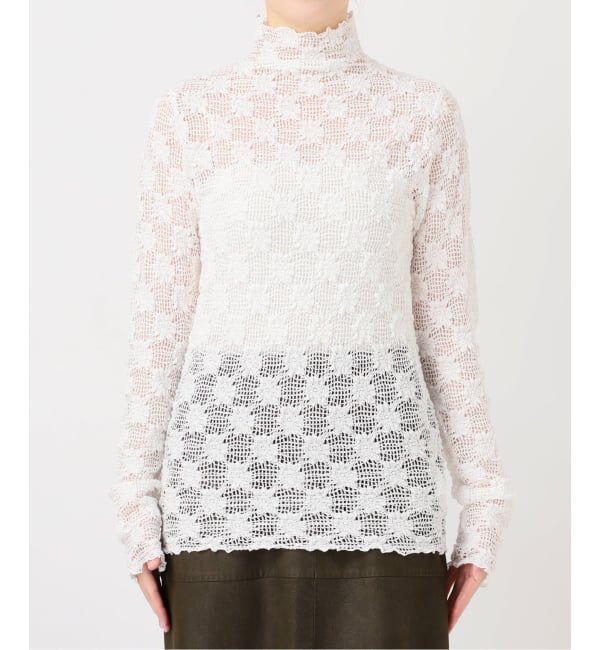 IENA LA BOUCLE「IENA LA BOUCLE メッシュフラワーカットソー」|Tシャツ・カットソー|