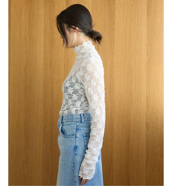 IENA LA BOUCLE「IENA LA BOUCLE メッシュフラワーカットソー」|Tシャツ・カットソー|