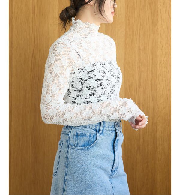 IENA LA BOUCLE「IENA LA BOUCLE メッシュフラワーカットソー」|Tシャツ・カットソー|