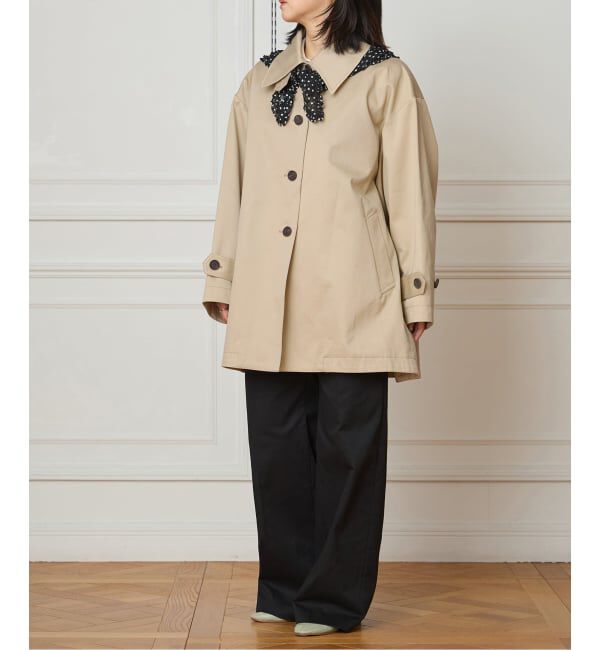 IENA LA BOUCLE「IENA LA BOUCLE コットンギャバジンステンカラーハーフコート」|ステンカラーコート|