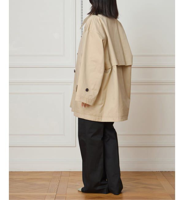 IENA LA BOUCLE「IENA LA BOUCLE コットンギャバジンステンカラーハーフコート」|ステンカラーコート|
