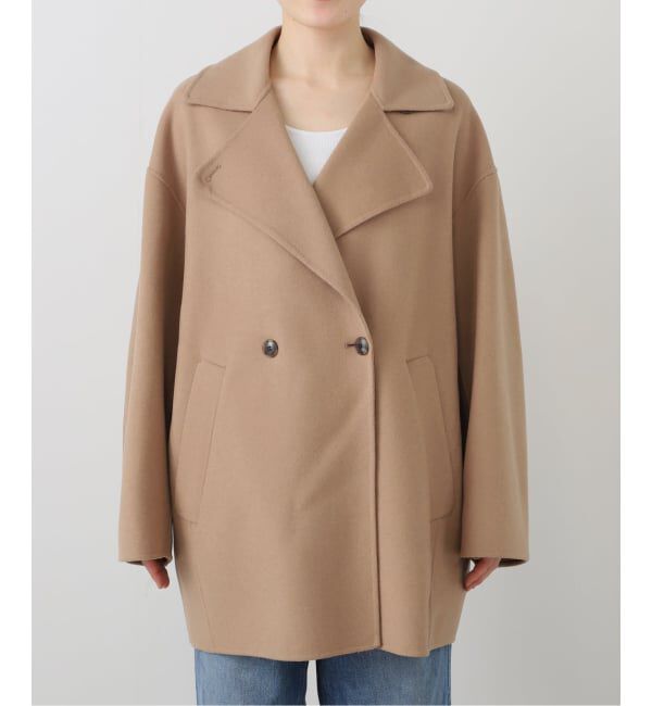 SLOBE IENA「ダブルフェイスミドルコート」|その他|キャメル