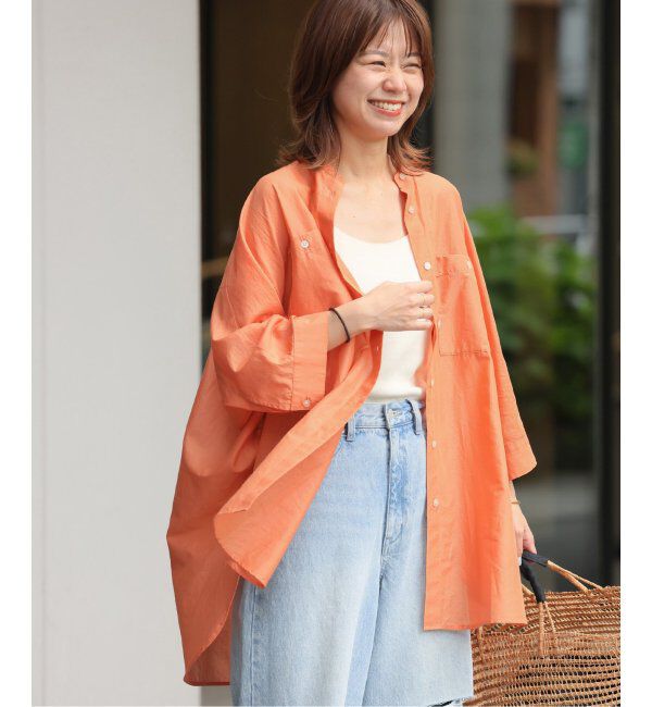 JOURNAL STANDARD relume「《追加》コットンボイルドルマンスリーブシャツ」|シャツ・ブラウス|オレンジ