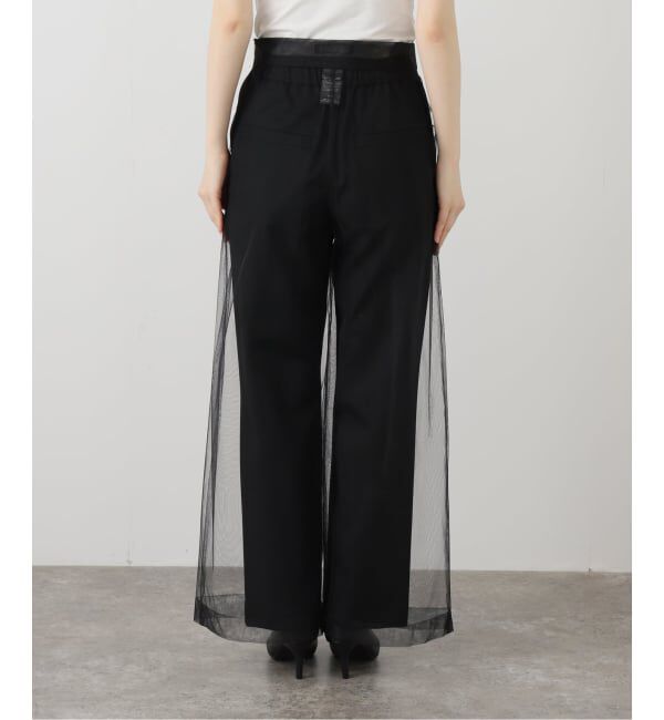 NOBLE「レイヤードチュールパンツ」|スラックス|