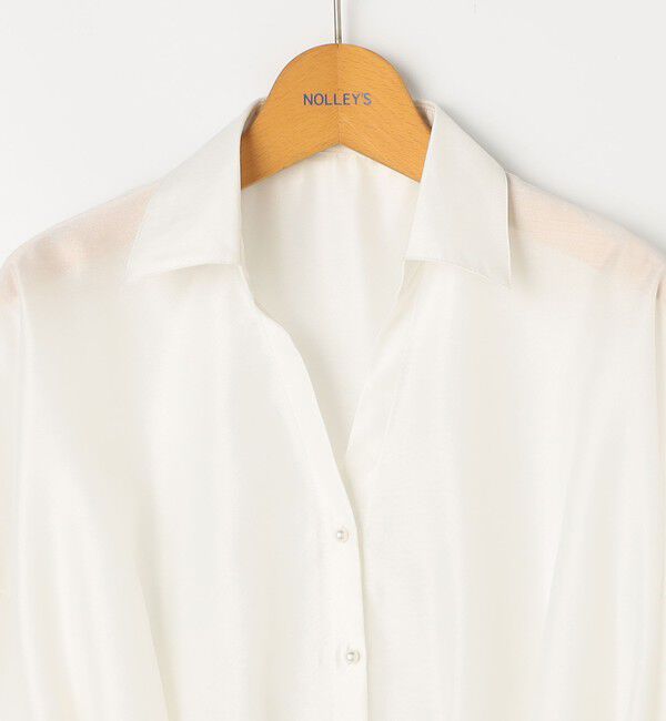 NOLLEY'S「ウォッシャブルパール釦スキッパータックブラウス」|シャツ・ブラウス|