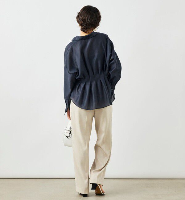 NOLLEY'S「ウォッシャブルパール釦スキッパータックブラウス」|シャツ・ブラウス|