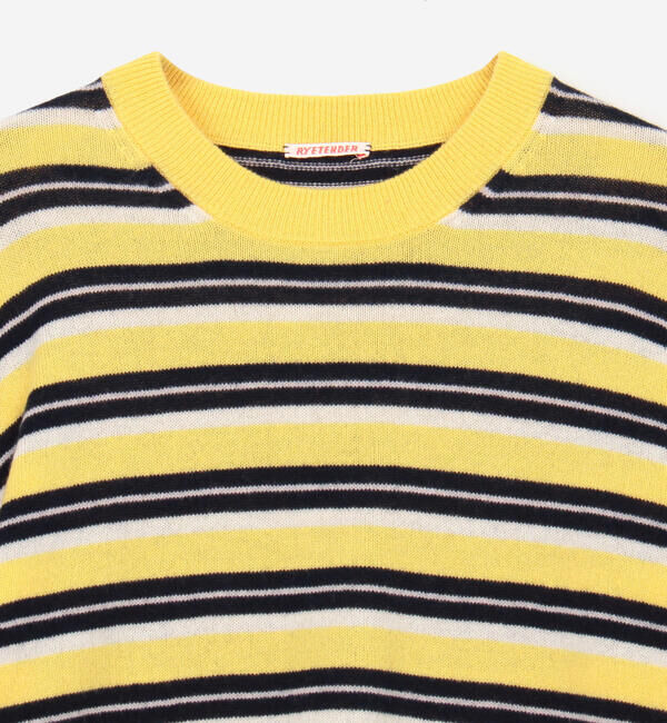  「RYE TENDER | 〈別注〉マルチボーダー 長袖 クルーネックニット MEN」|ニット・セーター|