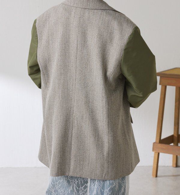  「3つ釦コンビスリーブジャケット」|ベスト・ジレ|