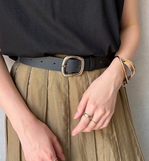  「変形スクエアバックルベルト」|ベルト|