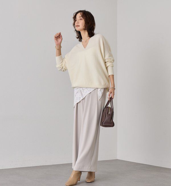  「予約【リバイバル/新色追加/7色展開】ウール100NEWバックボリュームニット」|ニット・セーター|