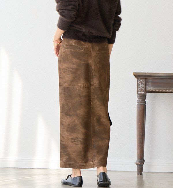  「【ヴィンテージムード】ウォッシュドクロスタイトスカート」|スカート|