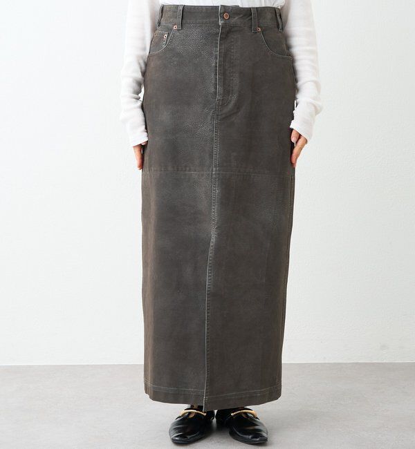  「【ヴィンテージムード】ウォッシュドクロスタイトスカート」|スカート|