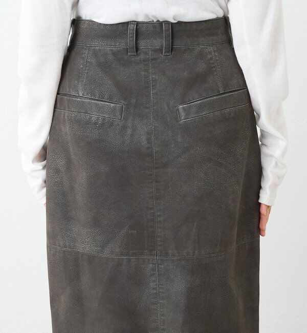  「【ヴィンテージムード】ウォッシュドクロスタイトスカート」|スカート|